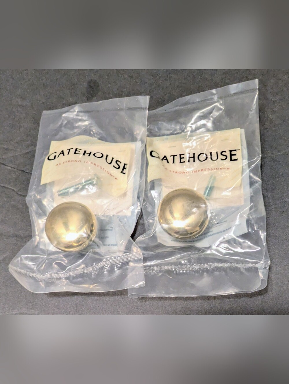 Gatehouse Polished Brass Round Cabinet Knobs Set of 2 PB 1.25 IN Mushroom Knob